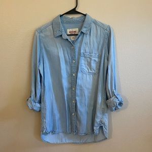 Chambray-style Collared Shirt